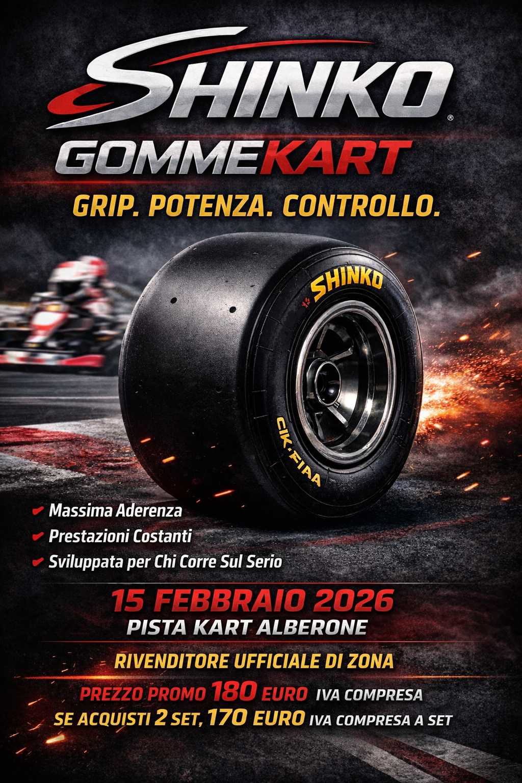 SHINKO NUOVO MARCHIO GOMME CIK FIA PRIME
